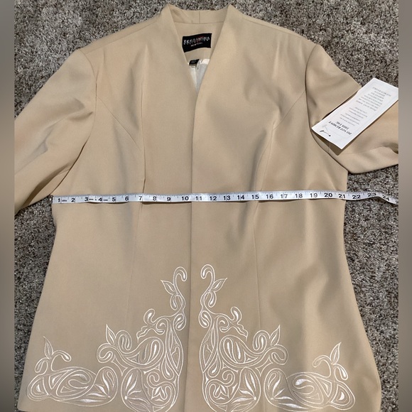 New Terramina Jacket Suit Women 2 Piece Size 14 Brown Color - Picture 3 of 15
